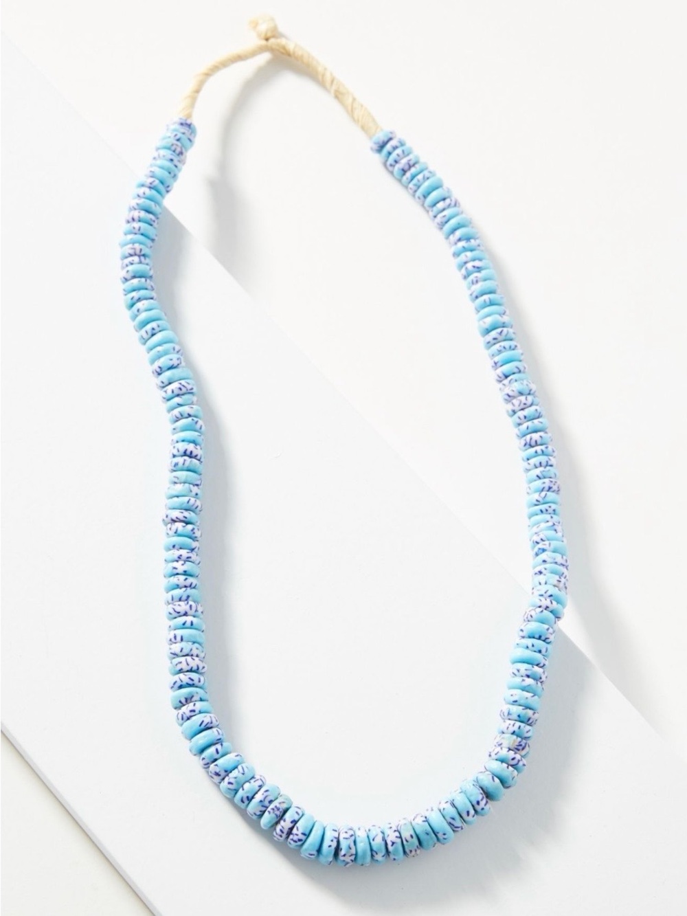 Two Anthropologie Larissa Beaded Necklaces, red and blue